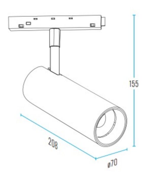 STANDARD SPOT LIGHT 30W 3000K 36° ΓΙΑ ΜΑΓΝΗΤΙΚΗ ΡΑΓΑ 48V ΜΑΥΡΟ UNIVERSE UNIVERSE – 2-U014687
