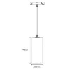 STANDARD SUSPENSION LIGHT 20W 3000K 36° ΓΙΑ ΜΑΓΝΗΤΙΚΗ ΡΑΓΑ 48V ΜΑΥΡΟ UNIVERSE UNIVERSE – 2-U014700