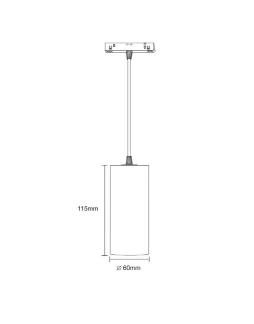 STANDARD SUSPENSION LIGHT 20W 3000K 36° ΓΙΑ ΜΑΓΝΗΤΙΚΗ ΡΑΓΑ 48V ΜΑΥΡΟ UNIVERSE UNIVERSE – 2-U014700