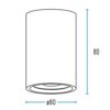 ΣΠΟΤ ΟΡΟΦΗΣ ΚΙΝΗΤΟ Φ80mm Η80mm 1xMR16/GU10 MAX50W 1ΦΑΣΙΚΟ ΛΕΥΚΟ ΑΛΟΥΜΙΝΙΟΥ UNIVERSE UNIVERSE – 2-U014939