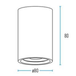 ΣΠΟΤ ΟΡΟΦΗΣ ΚΙΝΗΤΟ Φ80mm Η80mm 1xMR16/GU10 MAX50W 1ΦΑΣΙΚΟ ΛΕΥΚΟ ΑΛΟΥΜΙΝΙΟΥ UNIVERSE UNIVERSE – 2-U014939