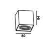 ΣΠΟΤ ΟΡΟΦΗΣ ΚΙΝΗΤΟ 80X80mm Η84mm 1xMR16/GU10 MAX50W 1ΦΑΣΙΚΟ ΑΛΟΥΜΙΝΙΟΥ ΜΑΥΡΟ UNIVERSE – 2-U014946