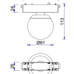 SLIM SOFT LIGHT 5W 3000K 300° ΓΙΑ ΜΑΓΝΗΤΙΚΗ ΡΑΓΑ 48V SLIM ΜΑΥΡΟ UNIVERSE UNIVERSE – 2-U014984