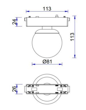 SLIM SOFT LIGHT 5W 3000K 300° ΓΙΑ ΜΑΓΝΗΤΙΚΗ ΡΑΓΑ 48V SLIM ΜΑΥΡΟ UNIVERSE UNIVERSE – 2-U014984