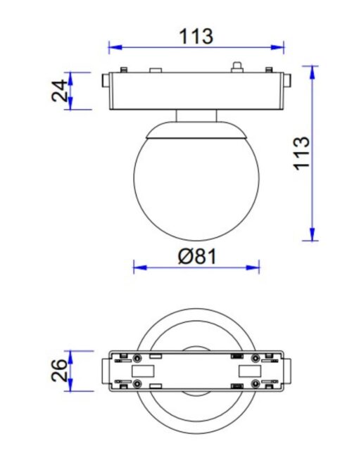 SLIM SOFT LIGHT 5W 3000K 300° ΓΙΑ ΜΑΓΝΗΤΙΚΗ ΡΑΓΑ 48V SLIM ΜΑΥΡΟ UNIVERSE UNIVERSE – 2-U014984