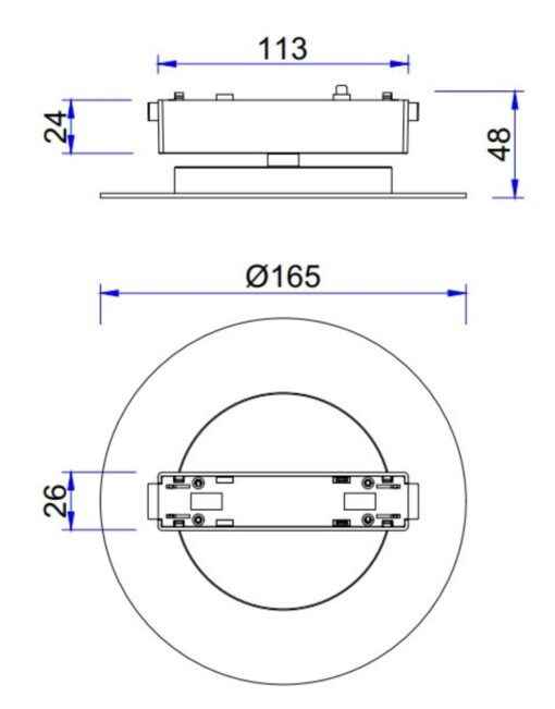 SLIM INDIRECT 5W 3000K 360° ΓΙΑ ΜΑΓΝΗΤΙΚΗ ΡΑΓΑ 48V SLIM ΜΑΥΡΟ UNIVERSE UNIVERSE – 2-U015004