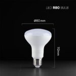 LED Λάμπα E27 R80 Σποτ 11W V-TAC Cree Chip 1055lm Ψυχρό Λευκό 6500K 6yrs Wty – 211376