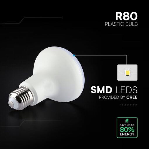 LED Λάμπα E27 R80 Σποτ 11W V-TAC Cree Chip 1055lm Ψυχρό Λευκό 6500K 6yrs Wty – 211376