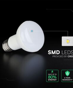 V-TAC – 211436 LED Λάμπα E27 R63 8.5W Cree Chip 806lm Ψυχρό Λευκό 6500K 6yrs Wty