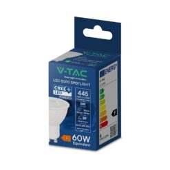 LED Λάμπα Spot GU10 V-TAC Cree Chip 6W 445lm 38° Θερμό Λευκό 3000K 6yrs Wty – 211896