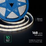 LED Ταινία 12W V-TAC Cree Chip Dimmable 24V 1440m/m CRI>90 Ψυχρό Λευκό 6500K 6yrs Wty 10 Μέτρα – 2125986