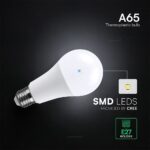LED Λάμπα E27 A65 15W V-TAC Cree Chip 1521lm Ψυχρό Λευκό 6400K 6yrs Wty – 2144556