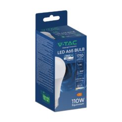 LED Λάμπα E27 A65 17W V-TAC CREE Chip 1710lm Θερμο Λευκό 3000K 6yrs Wty – 2144566