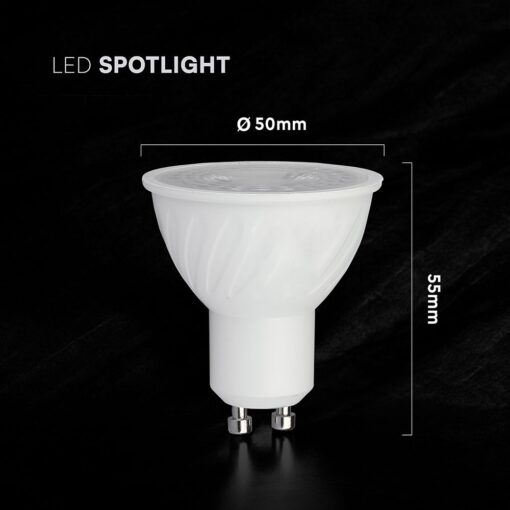 LED Λάμπα Spot GU10 V-TAC Cree Chip 6yrs Wty 4.5W 345lm 38° Ψυχρό Λευκό 6500K – 215116