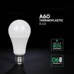 LED Λάμπα E27 A60 10.5W V-TAC Cree Chip 1055lm 200° Ψυχρό Λευκό 6400K 6yrs Wty – 2173516