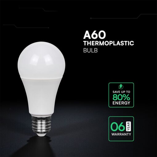 LED Λάμπα E27 A60 10.5W V-TAC Cree Chip 1055lm 200° Ψυχρό Λευκό 6400K 6yrs Wty – 2173516
