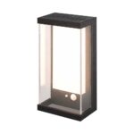 Ηλιακό Φωτιστικό Τοίχου LED 1W Μαύρο Θερμό 3000K με Ανιχνευτή Κίνησης IP54 V-TAC – 23032