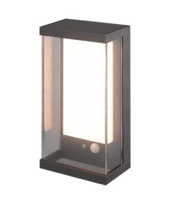 Ηλιακό Φωτιστικό Τοίχου LED 1W Σκούρο Γκρι Θερμό 3000K με Ανιχνευτή Κίνησης IP54 V-TAC – 23033