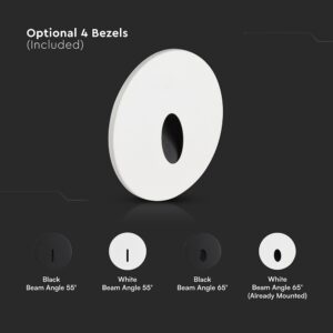 Φωτιστικό Διαδρόμου/Σκαλοπατιών Χωνευτό 3W LED CCT με 4 Διαφορετικές Προσόψεις Λευκό/Μαύρο IP65 Στρογγυλό V-TAC – 24010