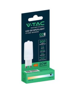 LED Λάμπα G9 Dimmable 2.2W V-TAC 300° 200lm Ψυχρό Λευκό 6500K  – 24026