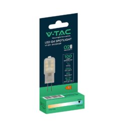 LED Λάμπα G4  1.1W 12V DC V-TAC 300° 100lm Ψυχρό Λευκό 6500K  – 24029