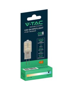 LED Λάμπα G4  1.1W 12V DC V-TAC 300° 100lm Ψυχρό Λευκό 6500K  – 24029