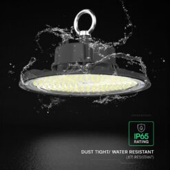 100W LED Καμπάνα UFO Μαύρη 13500lm Ψυχρό Λευκό 6500K IP65 5yrs Wty V-TAC 24074VT