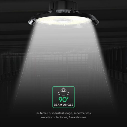 100W LED Καμπάνα UFO Μαύρη Cree Chip 13500lm Ψυχρό Λευκό 6500K IP65 6yrs Wty V-TAC – 240746
