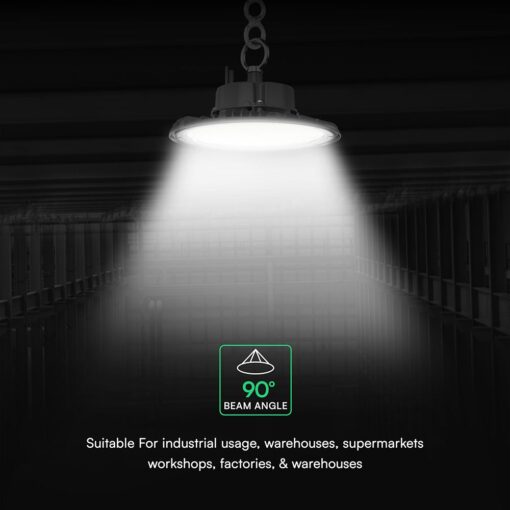 150W LED Καμπάνα UFO Μαύρη 13500lm 6500K Ψυχρό Λευκό IP65 5yrs Wty V-TAC
