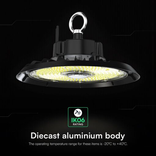 150W LED Καμπάνα UFO Μαύρη Cree Chip 20200lm Ψυχρό Λευκό 6500K IP65 6yrs Wty V-TAC – 240766
