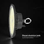 LED Καμπάνα 200W Dimmable V-TAC Pro Μαύρη 27000lm Φυσικό Λευκό 4000K IP65 – 24079