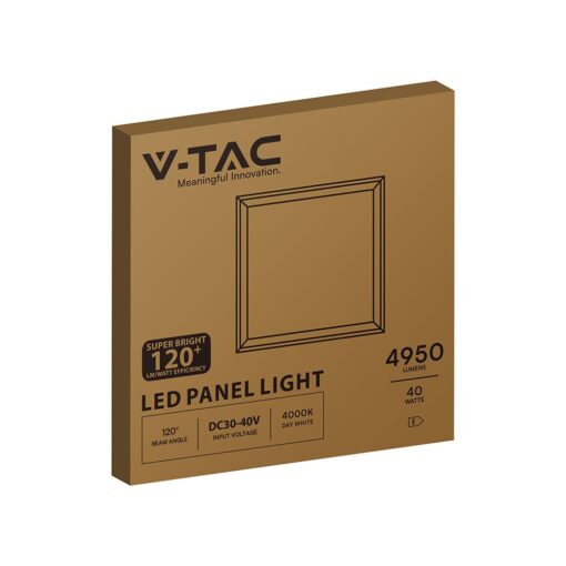 LED Panel 40W 60×60 4950lm Φυσικό Λευκό 4000K V-TAC – 24080