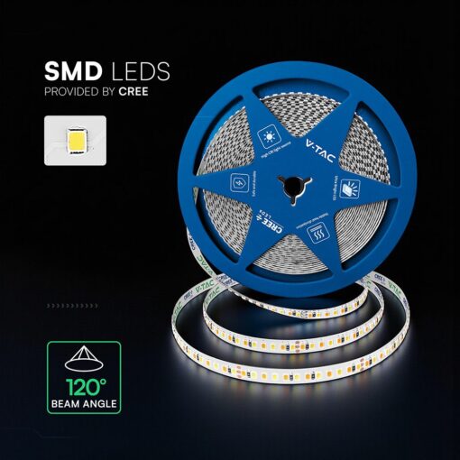 LED Ταινία 15W V-TAC Cree Chip Dimmable 24V 1425lm/m CRI>90 CCT 6yrs Wty 10 Μέτρα – 240836