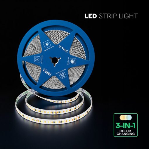 LED Ταινία 15W V-TAC Cree Chip Dimmable 24V 1425lm/m CRI>90 CCT 6yrs Wty 10 Μέτρα – 240836