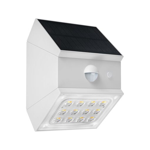 2.5W LED Ηλιακό Φωτιστικό Τοίχου Λευκό με Ανιχνευτή Κίνησης CCT  IP65 V-TAC – 24097