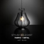 Κρεμαστό Φωτιστικό 1xE27 Φ420 Μαύρο Ματ V-TAC 24114VT