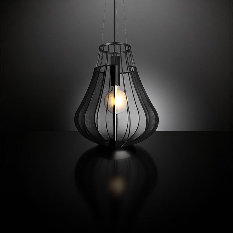 Κρεμαστό Φωτιστικό 1xE27 Φ420 Μαύρο Ματ V-TAC 24114VT