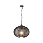 V-TAC – 24116 Κρεμαστό Φωτιστικό 1x E27 με Πλέγμα Φ400 Μαύρο Ματ