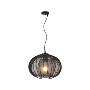 V-TAC – 24116 Κρεμαστό Φωτιστικό 1x E27 με Πλέγμα Φ400 Μαύρο Ματ