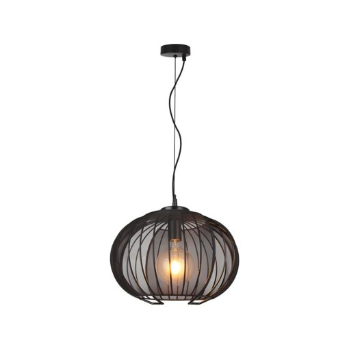 V-TAC – 24116 Κρεμαστό Φωτιστικό 1x E27 με Πλέγμα Φ400 Μαύρο Ματ