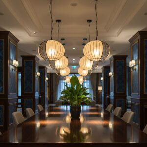 V-TAC – 24117 Κρεμαστό Φωτιστικό 1x E27 με Πλέγμα Φ400 Μαύρο Ματ & Μπεζ