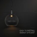 V-TAC – 24118 Κρεμαστό Φωτιστικό Διακοσμητικό Σποτ 1xGU10 με Πλέγμα Φ400 Μαύρο Ματ