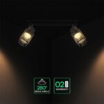 V-TAC – 24120 Decorative Πολύφωτο με 2 Σποτ LED 12W 1440lm 3000K Μαύρο Ματ