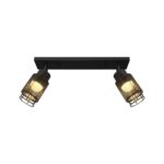 V-TAC – 24120 Decorative Πολύφωτο με 2 Σποτ LED 12W 1440lm 3000K Μαύρο Ματ