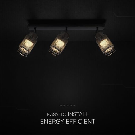 V-TAC – 24121 LED Decorative Πολύφωτο με 3 Σποτ 18W 3000K Μαύρο Ματ V-TAC – 24121