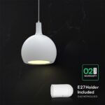 V-TAC – 24127 Κρεμαστό Φωτιστικό Καμπάνα 1xE27 Φ280 Λευκό