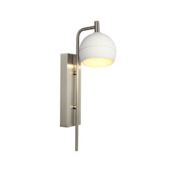 V-TAC – 24128 Φωτιστικό Τοίχου LED 10W 1200lm Θερμό 3000K Νίκελ Ματ & Λευκό
