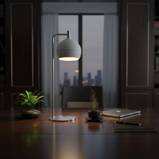 V-TAC – 24130 Επιτραπέζιο Φωτιστικό LED 10W 1200lm Θερμό 3000K Νίκελ Ματ & Λευκό