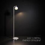 V-TAC – 24131 Φωτιστικό Δαπέδου LED 10W 1200lm Θερμό 3000K Νίκελ Ματ & Λευκό