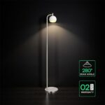 V-TAC – 24131 Φωτιστικό Δαπέδου LED 10W 1200lm Θερμό 3000K Νίκελ Ματ & Λευκό